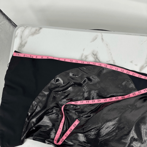 Mugler Womens Strapless Dress Size 40 Black Sheer Sexy Silk Whimsygoth - Picture 12 of 14